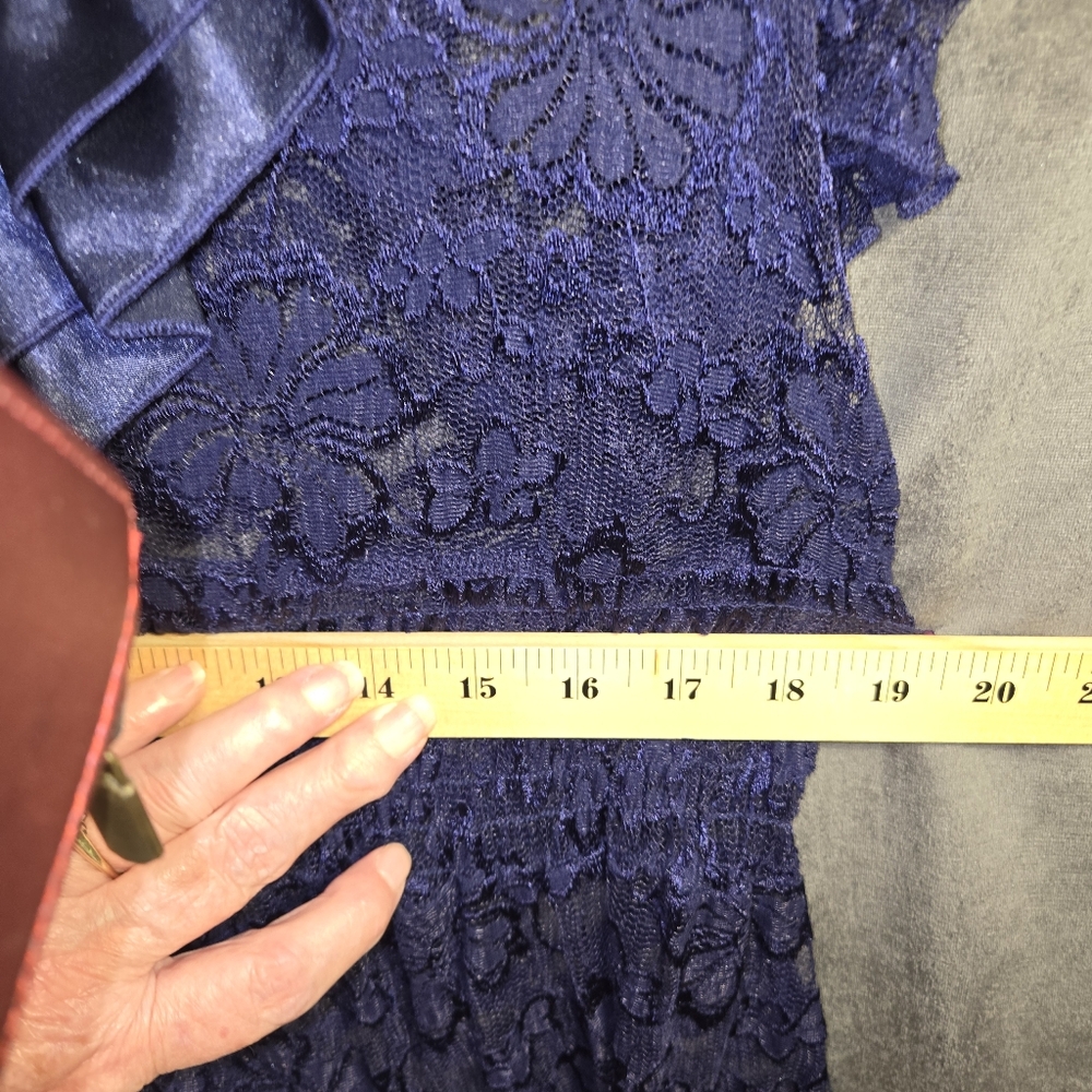 Dots Navy Lace Blouse - Picture 13 of 16